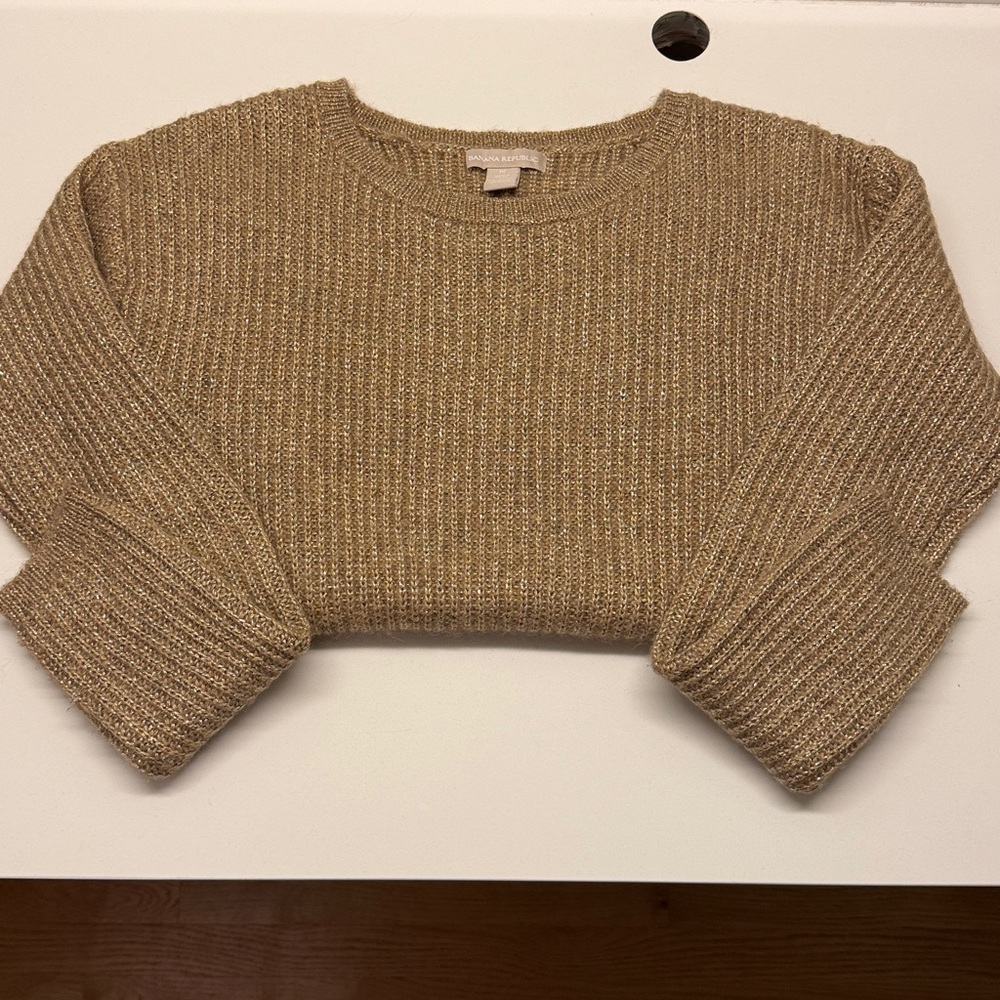 Banana Republic Gold Knit Sweater